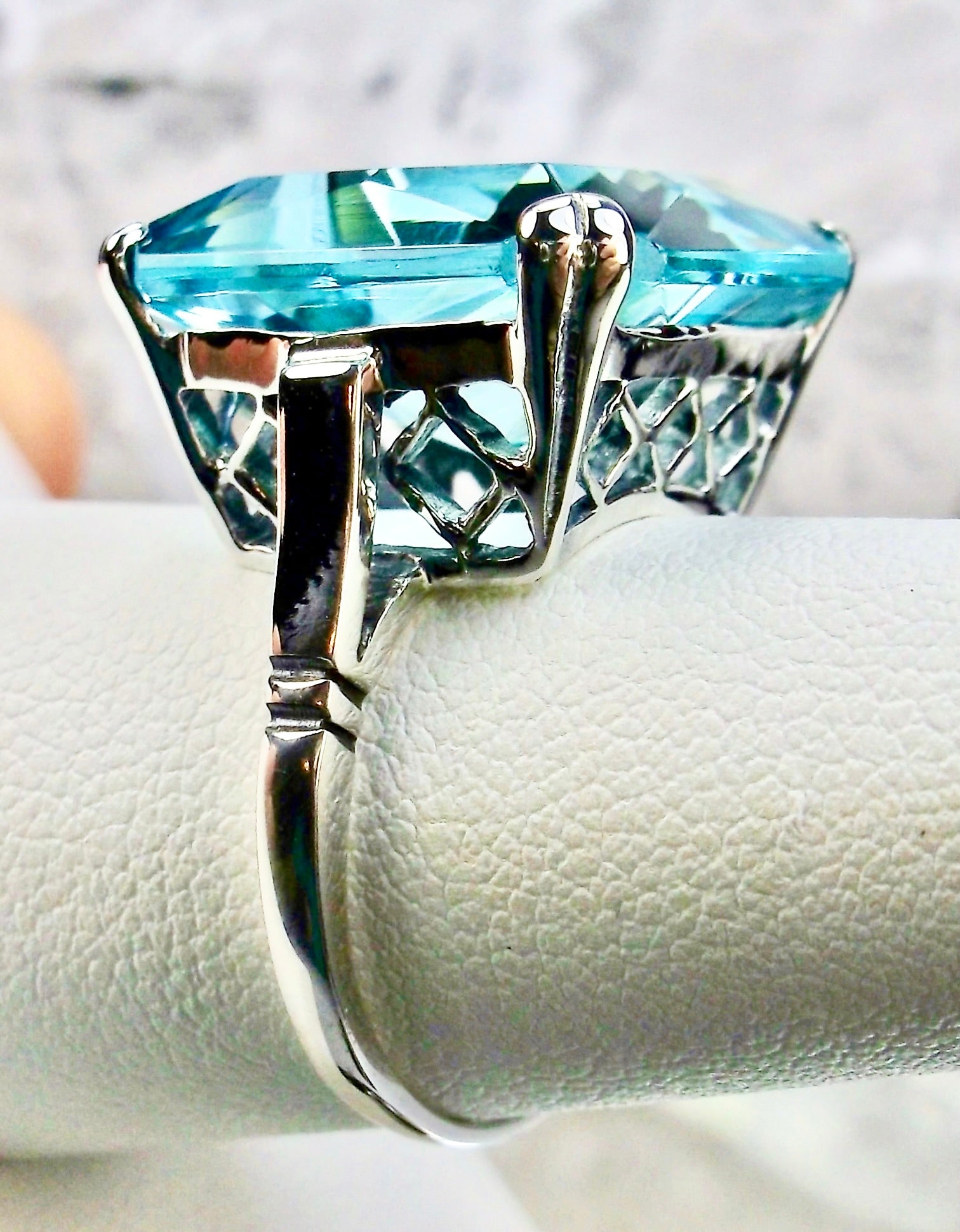 Ziva 15ct Emerald Cut Diamond Engagement Ring | Nekta New York