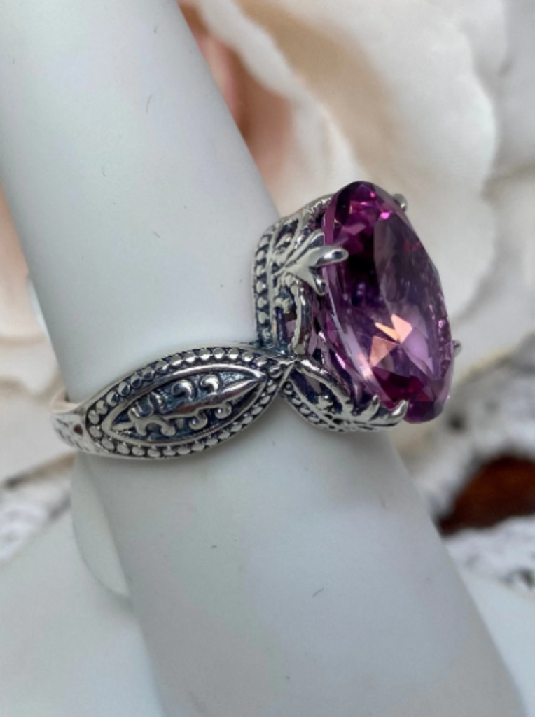 Natural Pink Topaz Ring, Dragon Design, Sterling Silver Filigree, Gothic Jewelry, Silver Embrace Jewelry, D133 Dragon