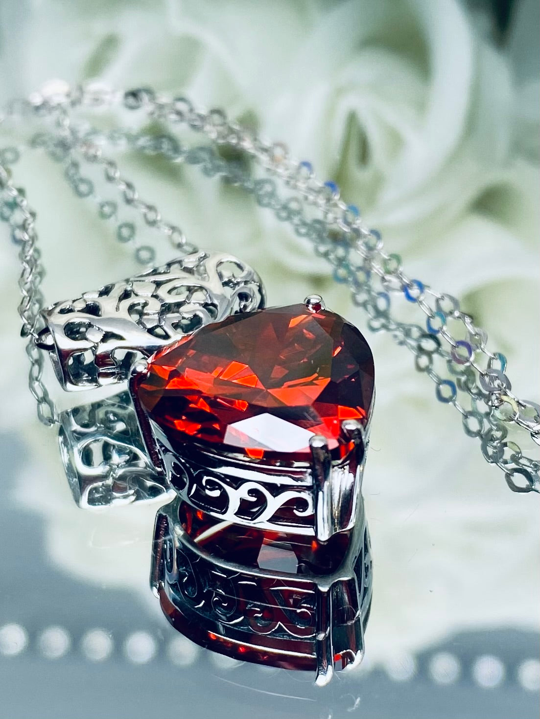 Gemstone Heart Necklace – Reiko Designs Jewellery
