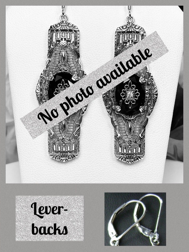 Embellished Oval Earrings, Oval Castle Earrings, Art Deco Jewelry, Sterling Silver Filigree, Silver Embrace Jewelry, #E4e