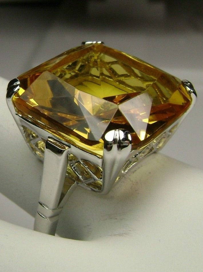 9.28 TCW Checkerboard-Cut Citrine and White Topaz Ring in 14k Gold-plated  Sterling Silver - PalmBeach Jewelry