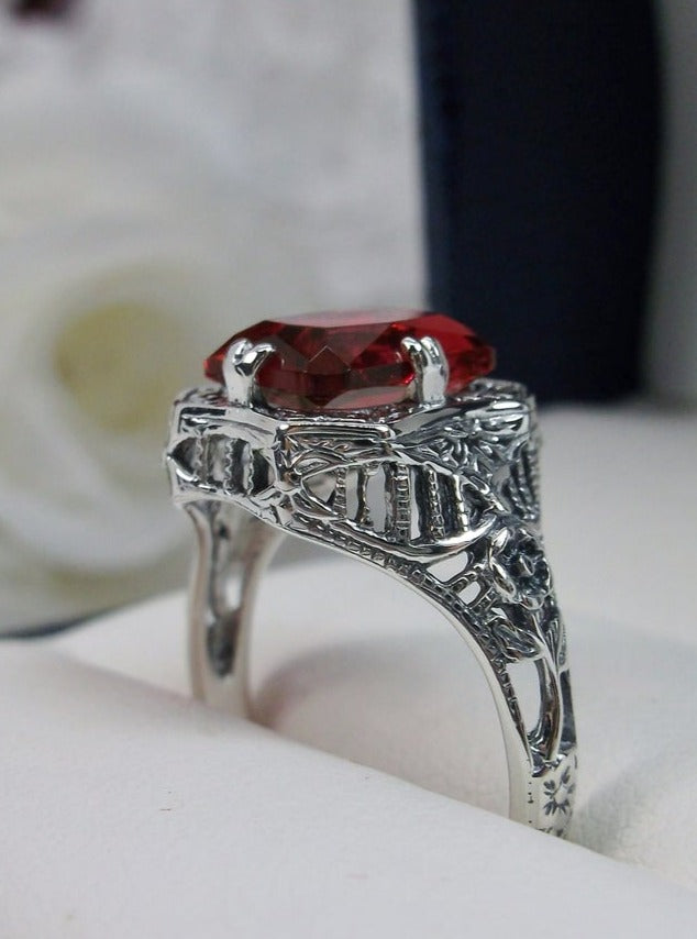 Edwardian 18K Gold Ruby Diamond Ring by John Silverton Birmingham Engl –  QUEEN MAY