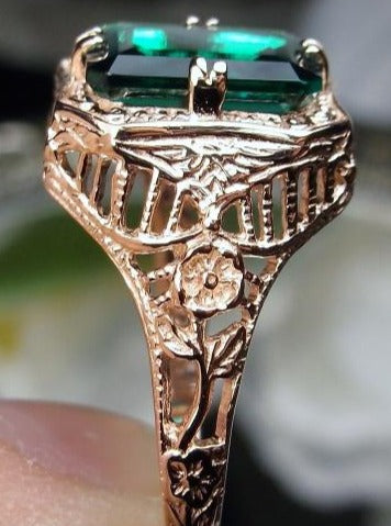 5.33ct Emerald Statement Ring 14K Yellow Gold R6348 - Aurora Designer