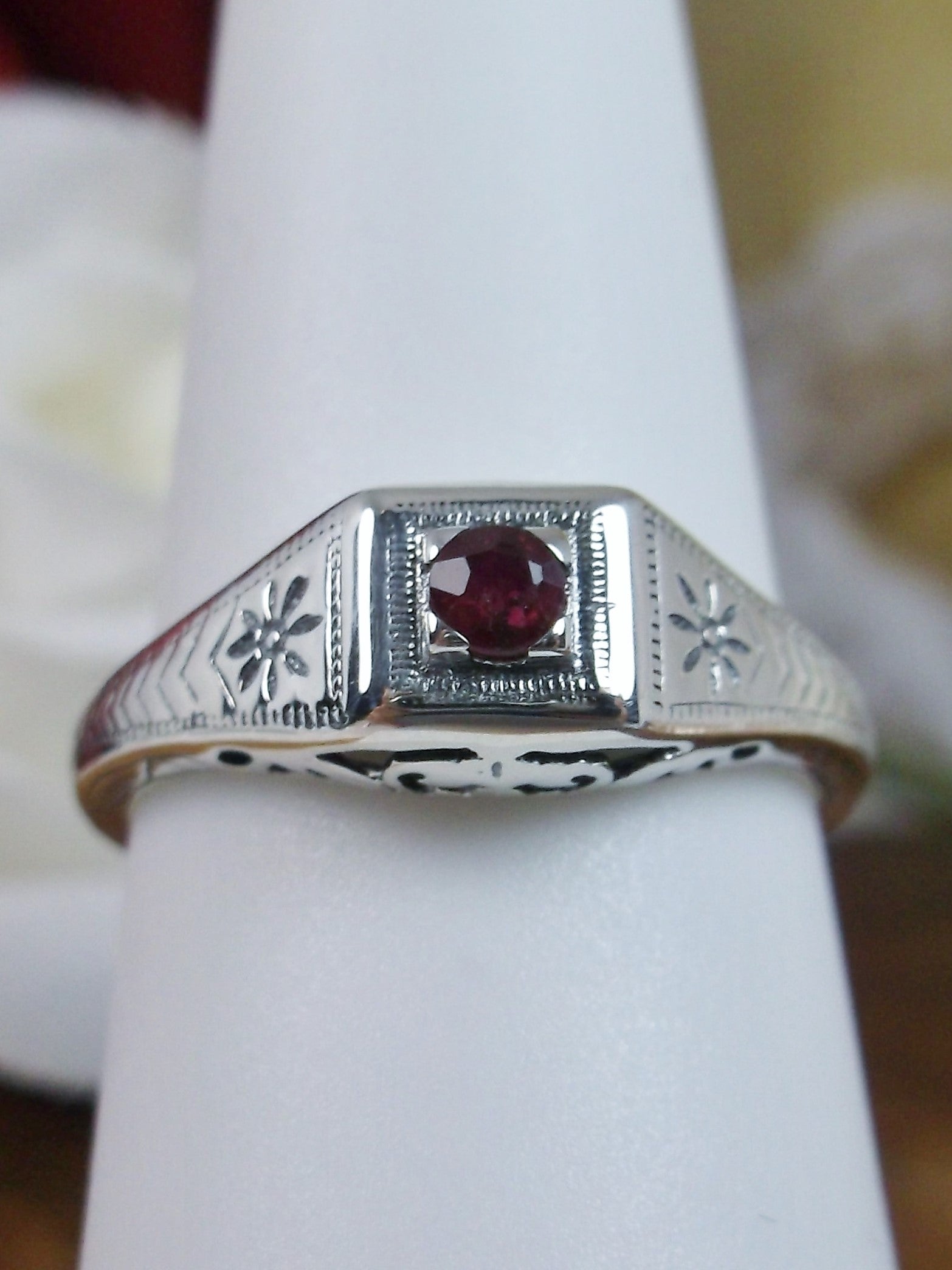 Men's Ruby Ring in Sterling Silver | Ruby & Oscar