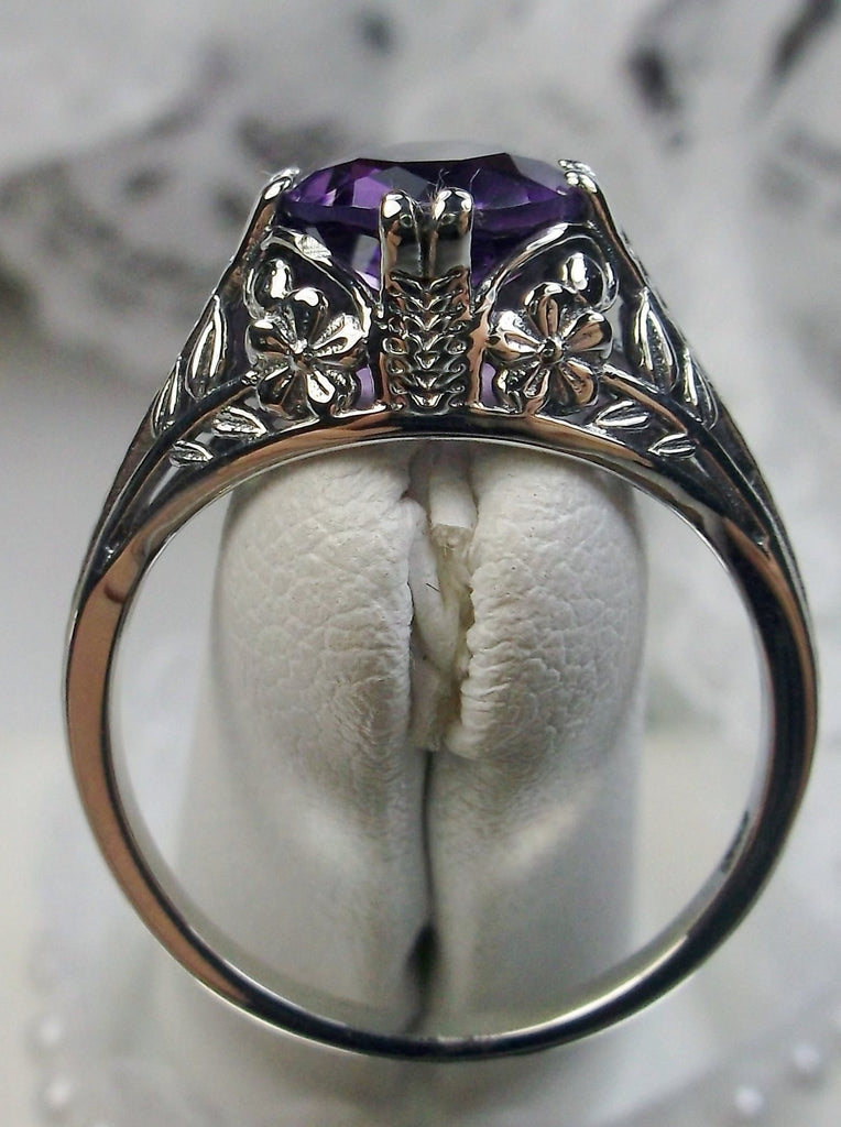 Purple Amethyst Ring, Deco2Fleur, Victorian Jewelry, Silver Embrace Jewelry