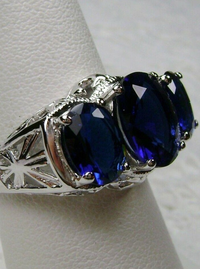 Emerald Cut Sapphire and Diamond 3-Stone Ring – Cheryl Fornash Jewelers