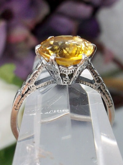 14k Yellow Gold Citrine and Diamond Ring | Dunkin's Diamonds