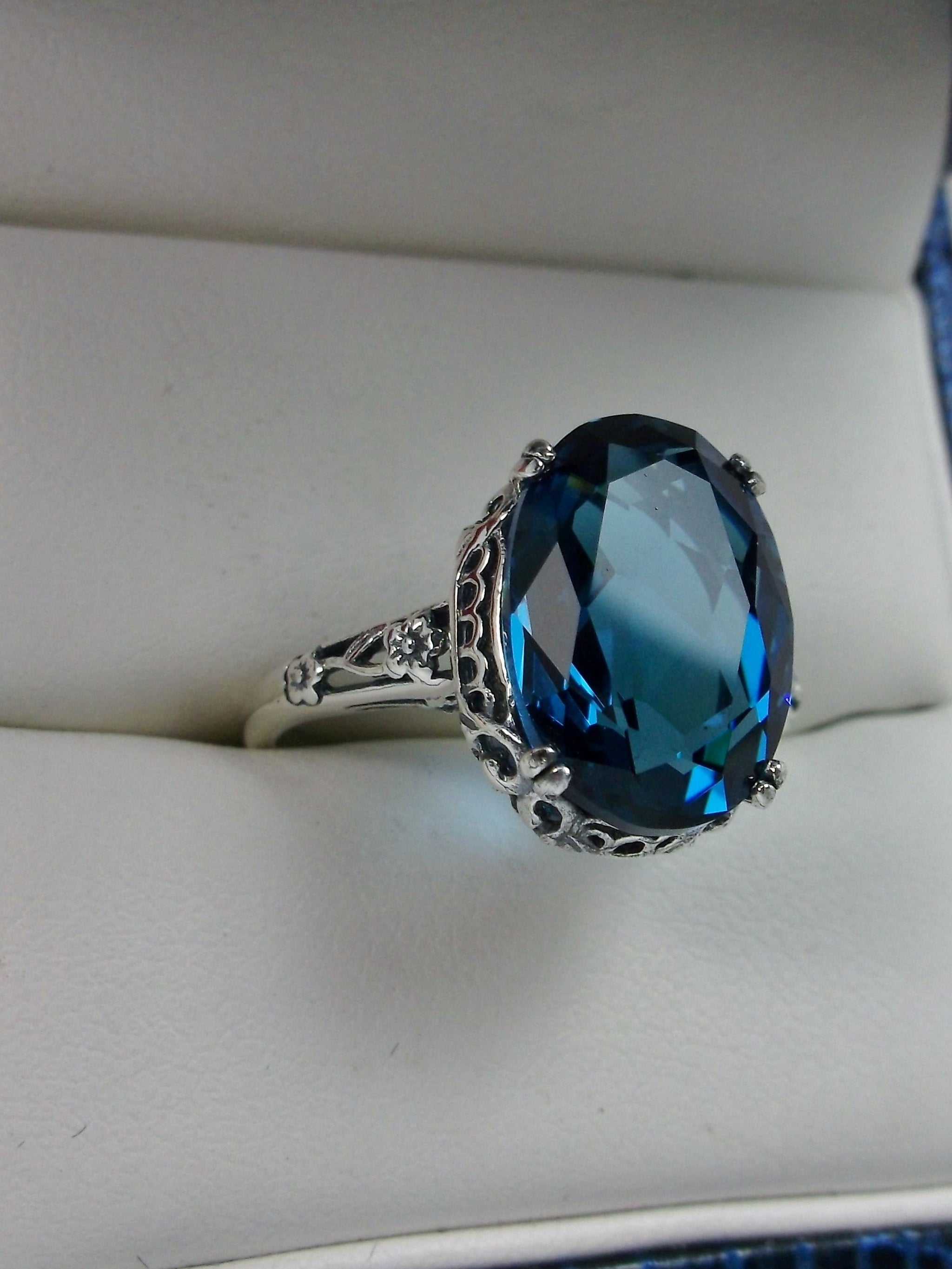 Gorgeous London Blue Topaz Solid offers Sterling Silver Ring