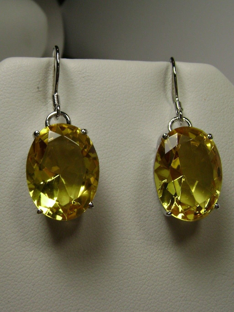 Yellow Citrine Earrings, Oval gemstone, Victorian Jewelry, Silver Embrace Jewelry