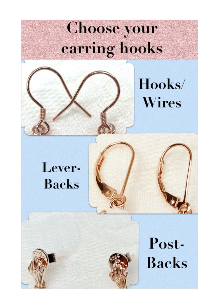 Earring Back Choices, Hooks/Wires, Lever-backs, or deco posts
