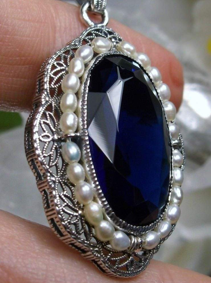 Mila Sapphire Heart Pendant in Sterling Silver | Shane Co.